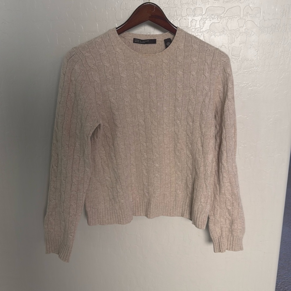 Lord and Taylor Camel Two Ply cashmere sweater (M)